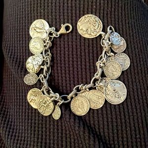 Silpada retired silver coin bracelet